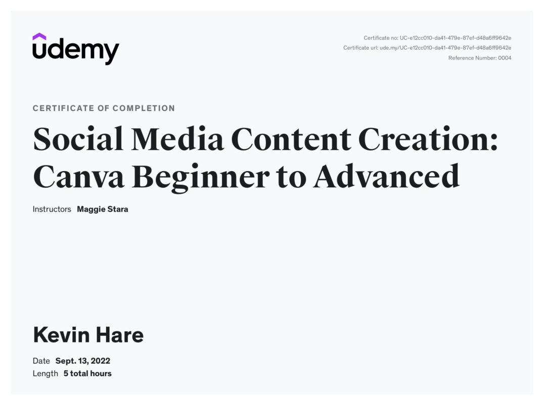 social media content certificate