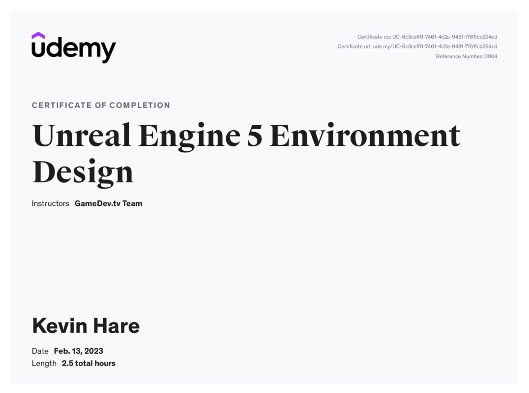 UE5 environment development certificate