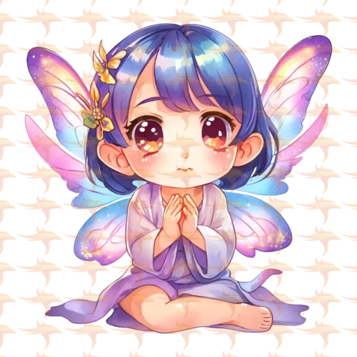 Fairy Chibi Girls Clipart Set 2 - Image 13