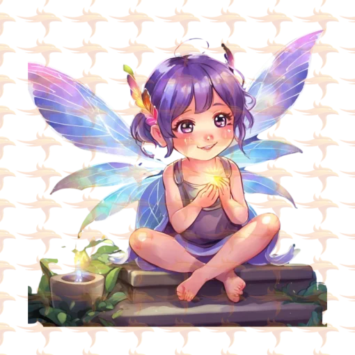Fairy Chibi Girls Clipart Set 2 - Image 4