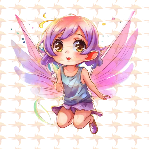Fairy Chibi Girls Clipart Set 2 - Image 5