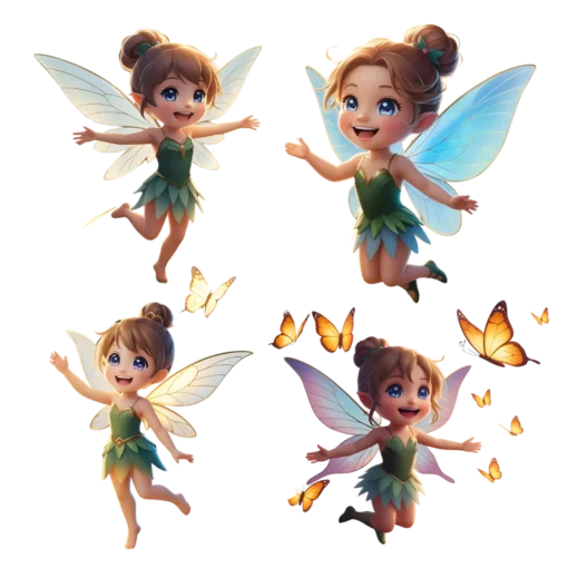 Fairy Chibi Girls Clipart Set 1 - Image 19
