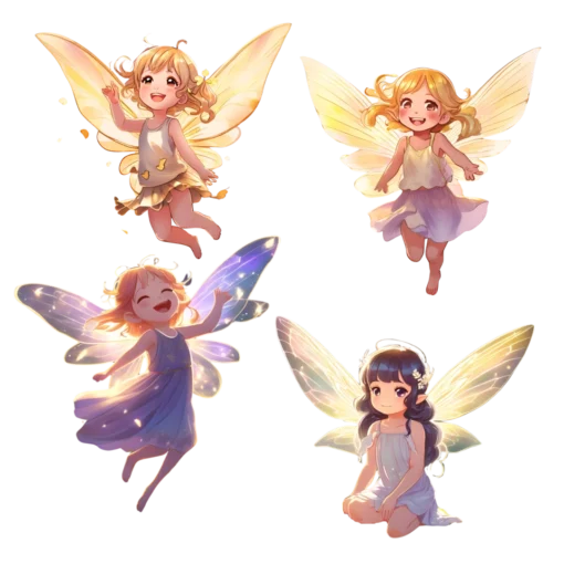 Fairy Chibi Girls Clipart Set 2 - Image 20