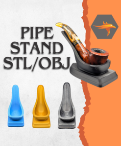 Standard Short Stem Pipe Stand stl/obj