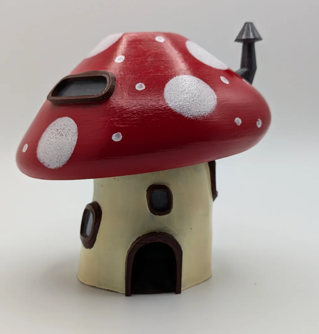 Fantasy Mushroom House Dice Tumbler STL - Image 5