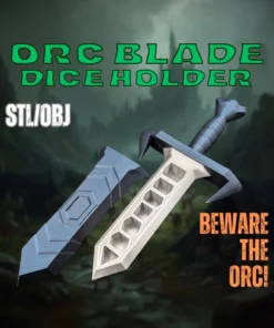 Orc Blade Dice Holder 1 Digital Files