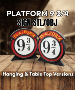 Platform 9 3/4 Sign STL/OBJ