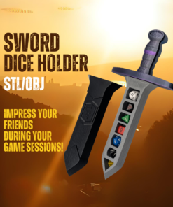 Sword & Sheath Dice Holder 1 STL