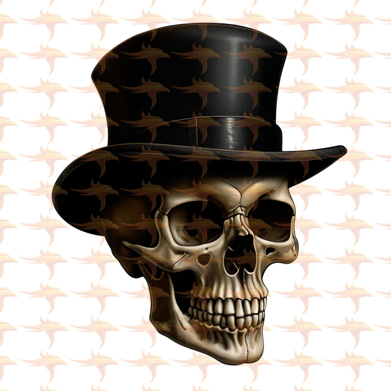 Gothic Skulls With Hats Clipart Set 2 - Image 7