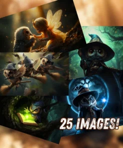 Baby Owl Wizards Digital Wallpapers